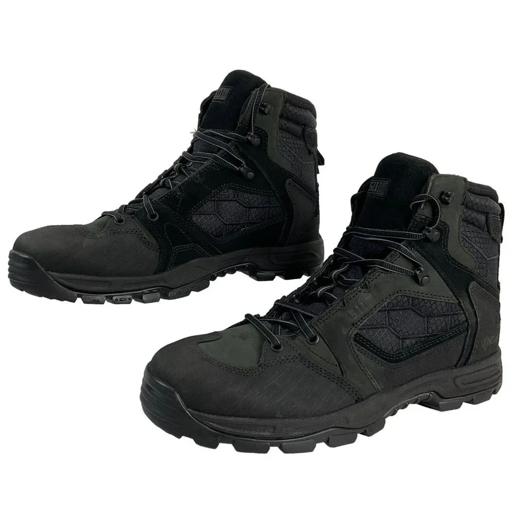 5.11 Boots Men's Size US 11.5 Black XPRT 2.0 Urban Waterproof Suede Nubuck 6